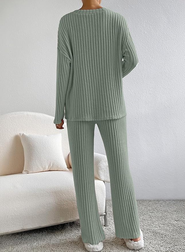 Cozy Sage Green 2pc Loungewear Set