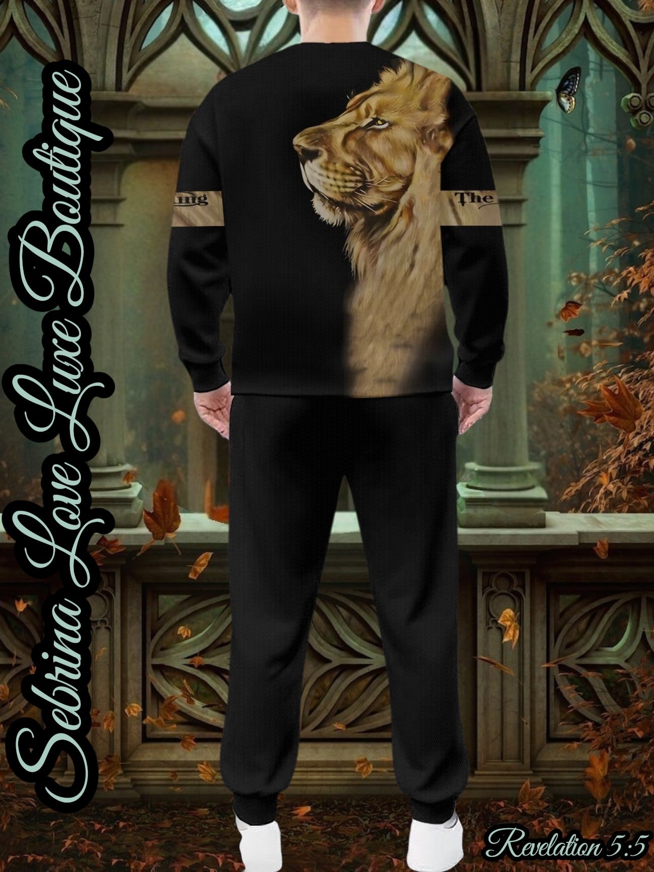 "THE KING" Men's 2pc Graphic Scripture Hoodie & Jogger Set