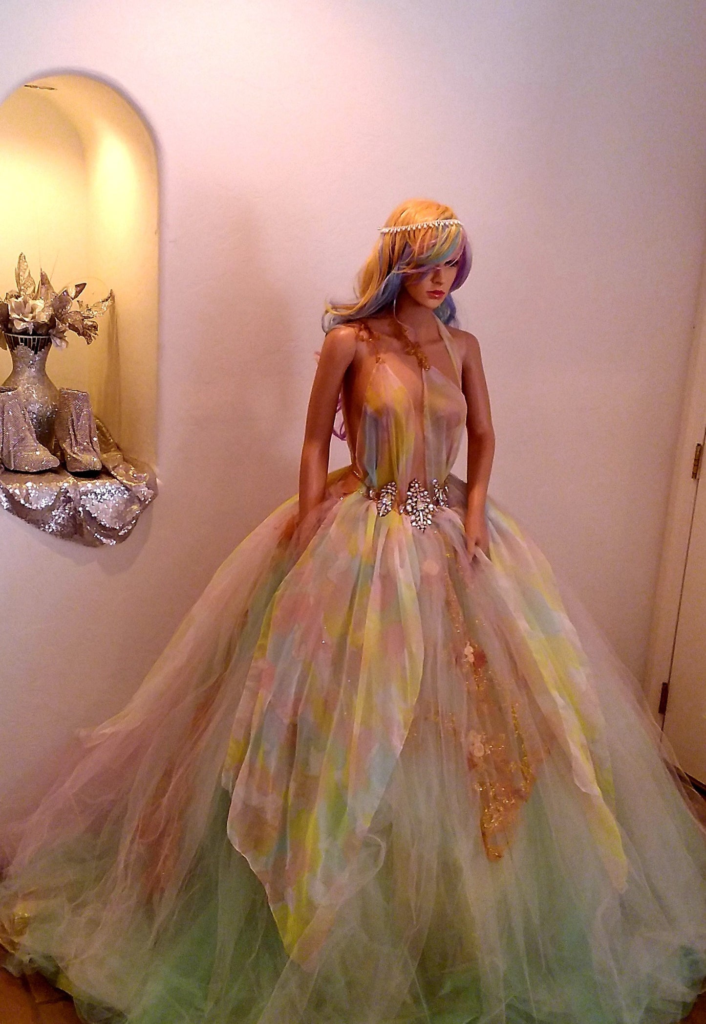 "LAUREL" Pastel Watercolor Wedding Ballgown Set