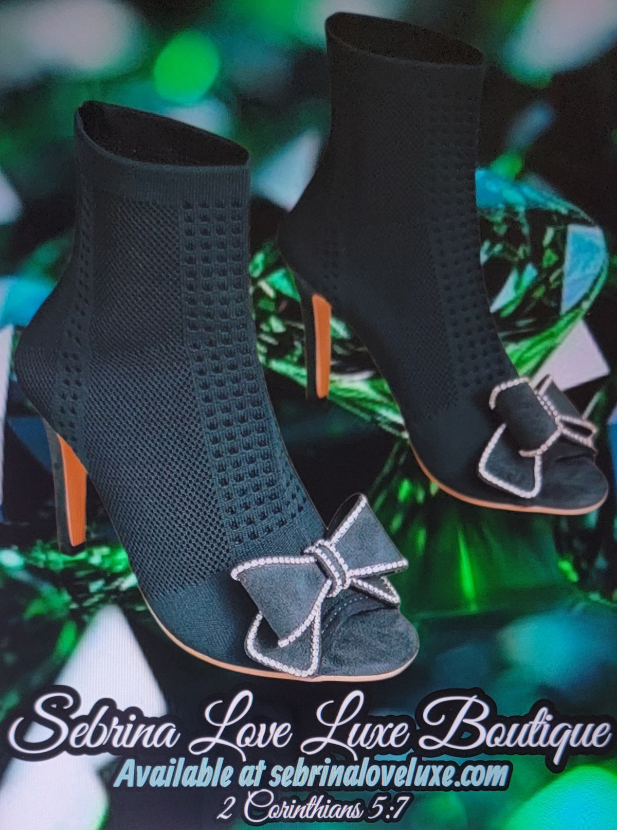 Chic Hunter Green Stretch Ankle Boots
