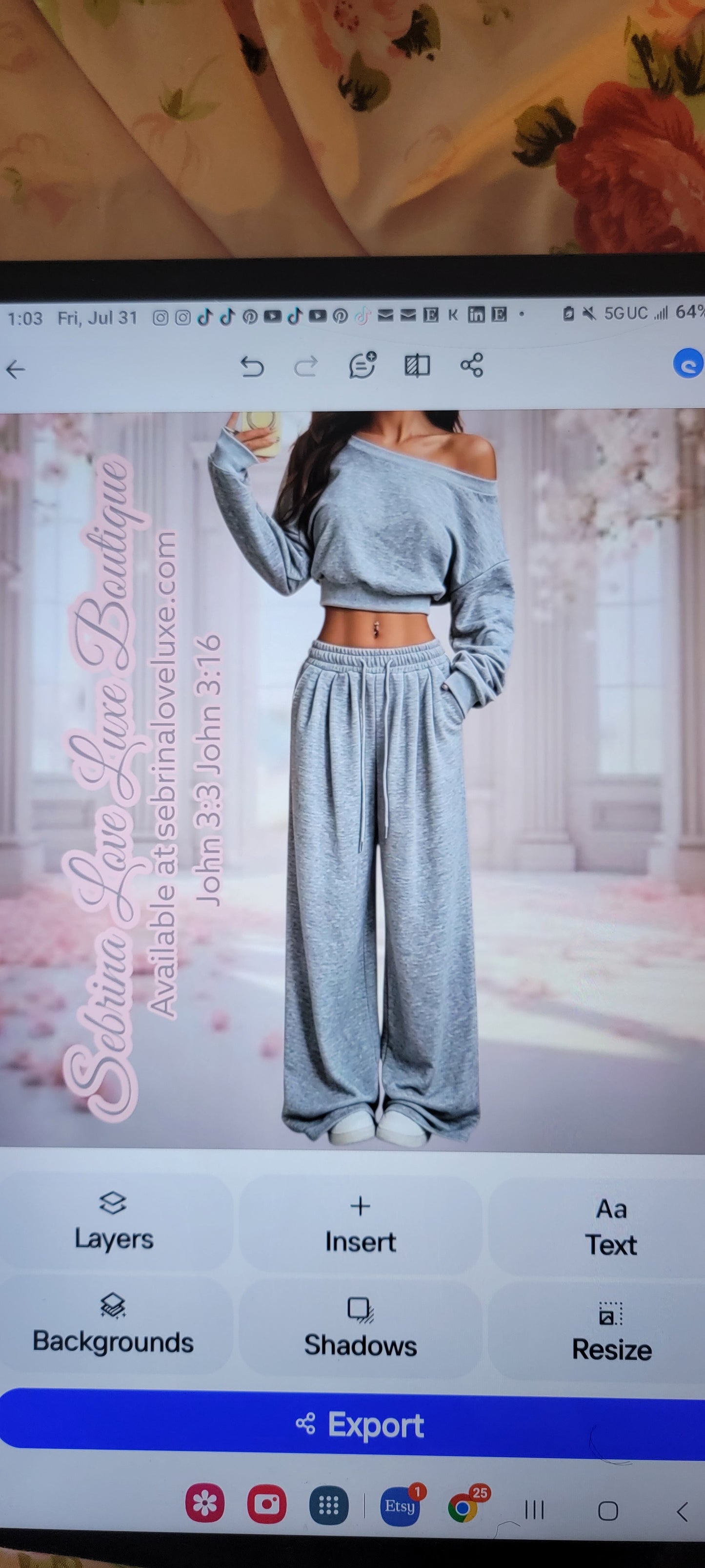 Cozy Gray Cropped Sweatshirt & Wide Leg Jogger Set