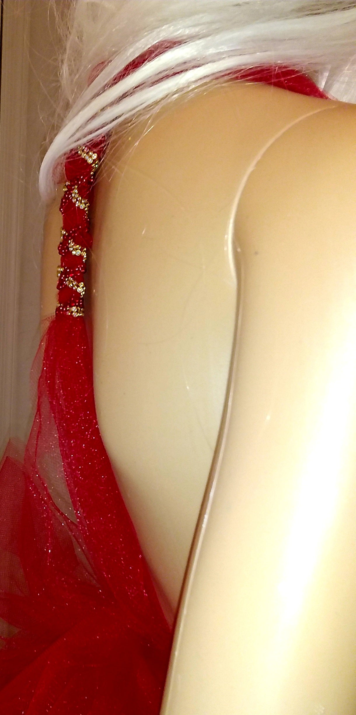 The ❤️‍🔥SHYLOH❤️‍🔥 Red & Gold Embroidered Sequined Crystal Lace & Tulle Wedding Ballgown Set