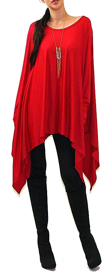 SexyRed Asymmetrical Tunic Top Dress