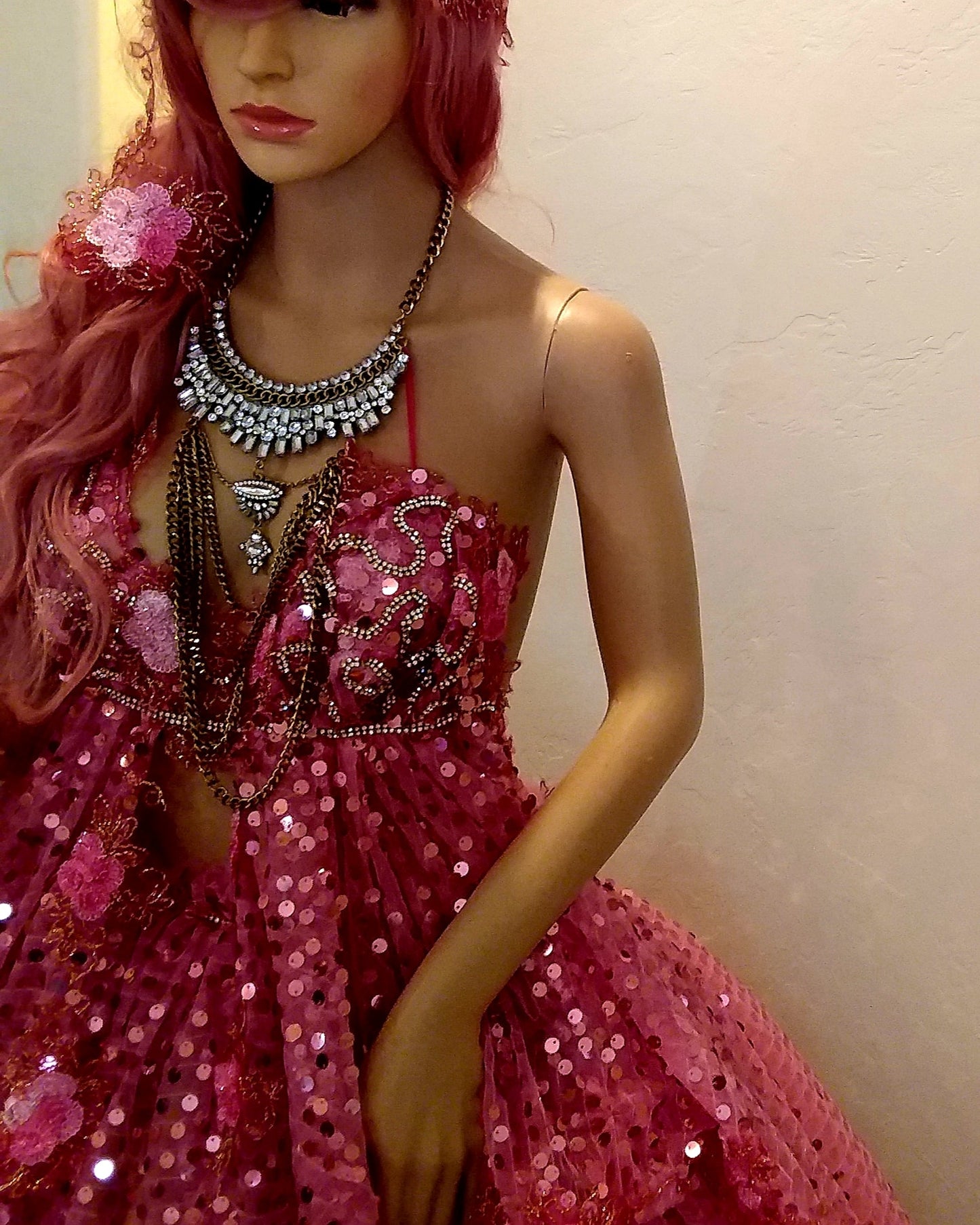 Beautiful Pink Cosplay Party Wig