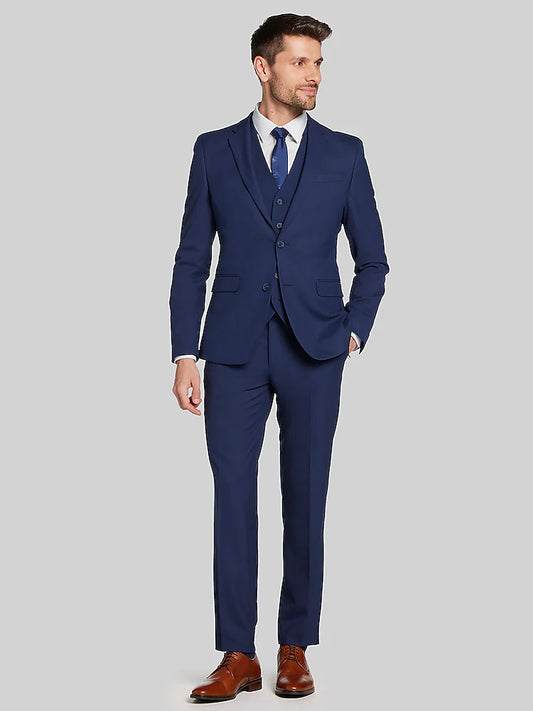 Egara Blue Skinny Fit Suit Jacket