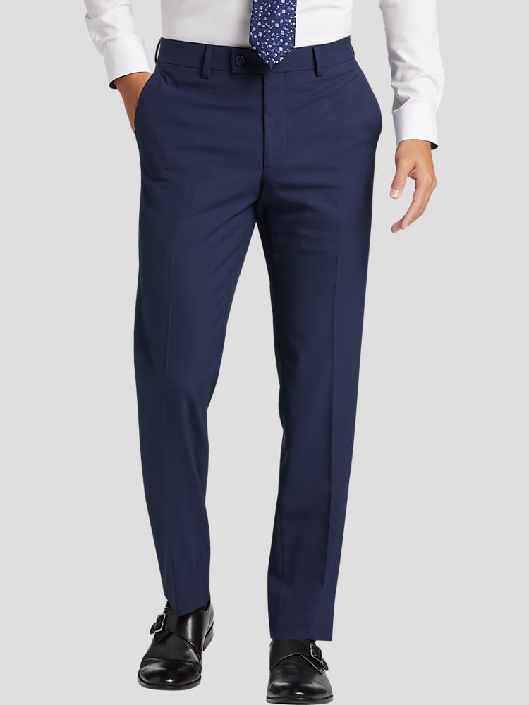 Egara Blue Skinny Fit Dress Pants