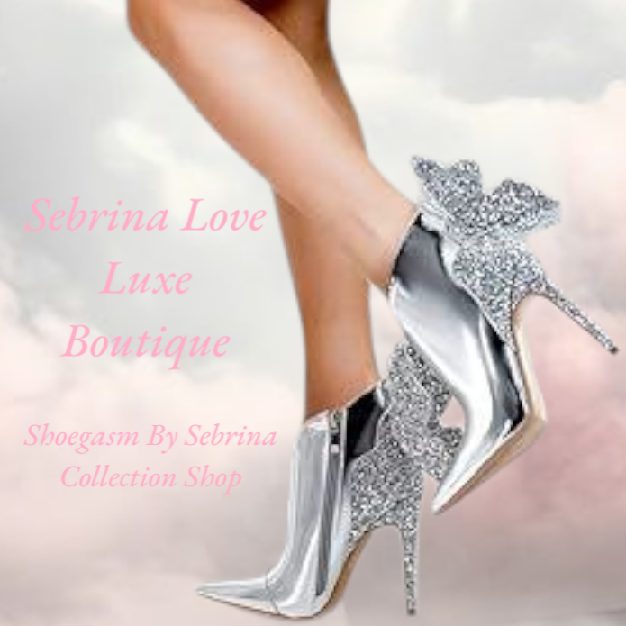 Silver Butterfly Sparkly Stiletto Ankle Boots