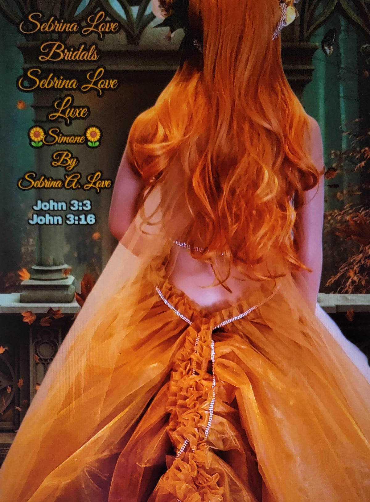 The "SIMONE" Crystal Gold Embroidered Lace Boho Festival Wedding Ballgown Set (Custom Order)