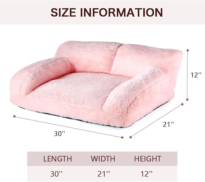 Cozy Plush Pink Dog / Cat Sofa Bed