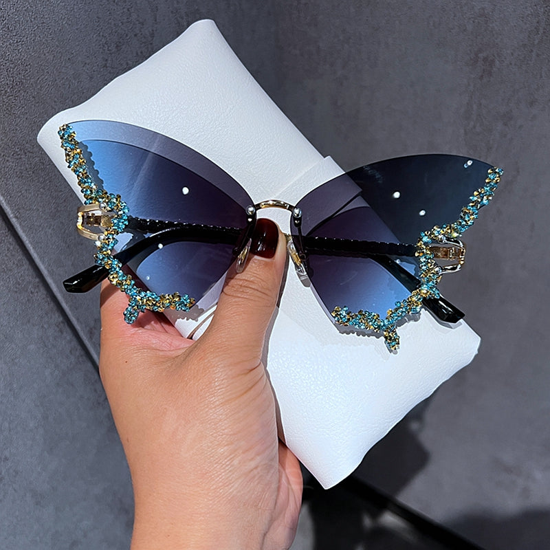 Beautiful Blue Boho Butterfly Sunglasses