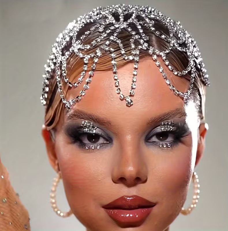Gatsby Vintage Inspired Gold Crystal Diamante Headpiece
