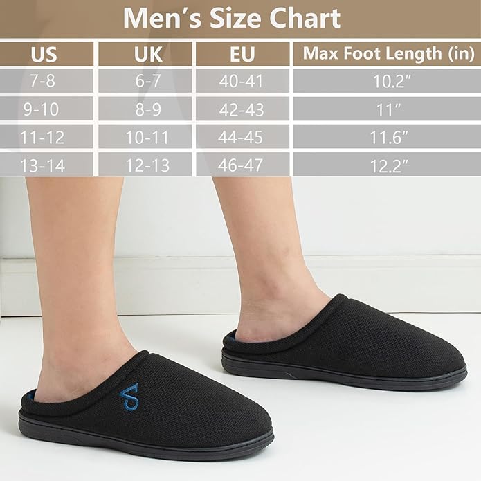 Comfy Black & Cobalt Blue Men's Slipper Shoes