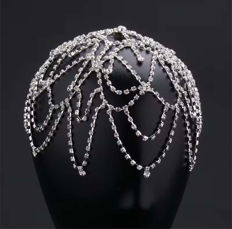 Gatsby Vintage Inspired Gold Crystal Diamante Headpiece