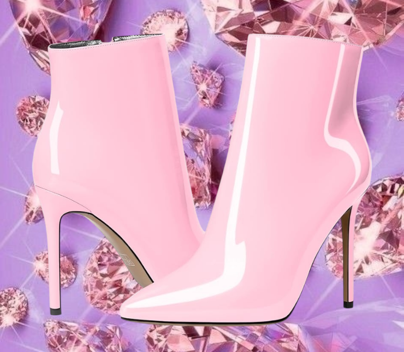 Beautiful Light Pink Ankle Boots