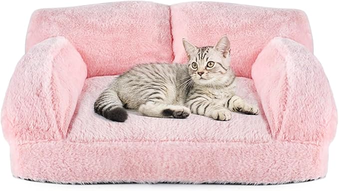 Cozy Plush Pink Dog / Cat Sofa Bed