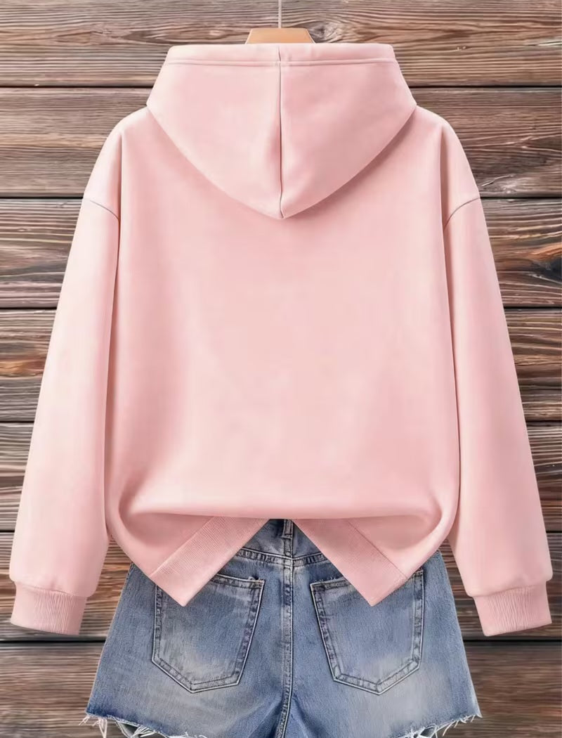 "BE STILL AND KNOW THAT I AM GOD" Graphic Soft Pink & Black Scripture Hoodie Sweatshirt
