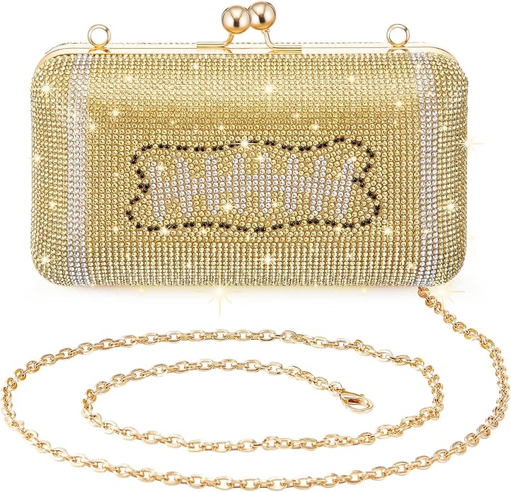 Luxe Turf Green Rhinestone Crystal Football Purse