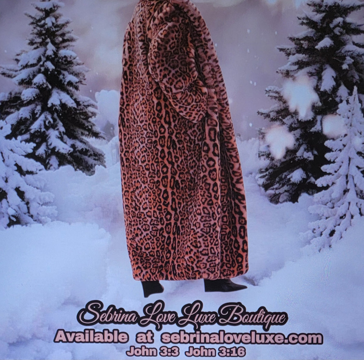Luxe Leopard Print Faux Fur Maxi Coat