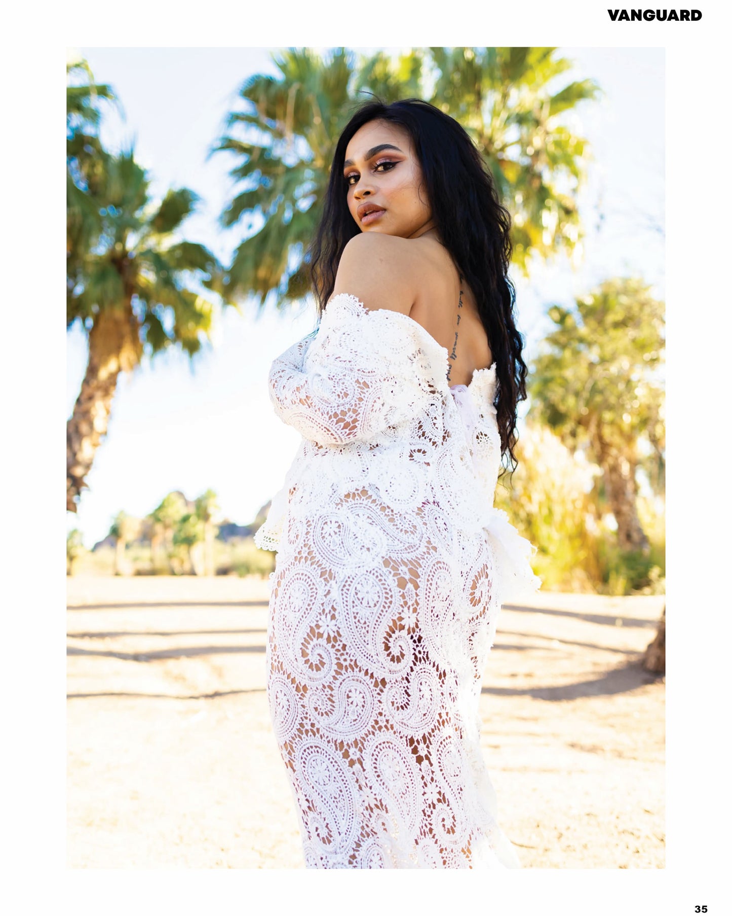 "Cree" White Crochet Crop Top & Mermaid Maxi Skirt Wedding Set