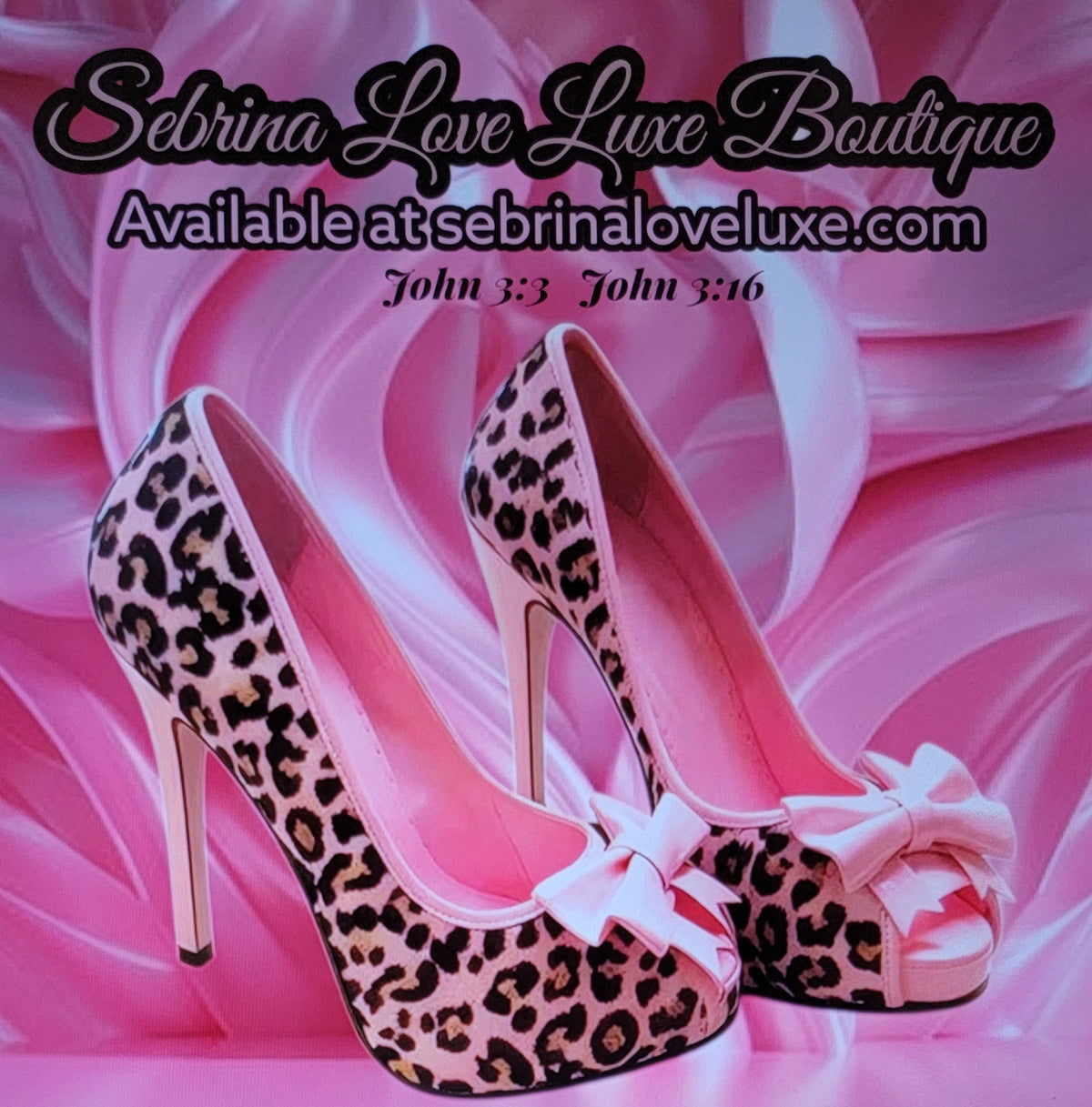 Chic Black Tan & Pink Leopard Print Peeptoe Bow Detail Platform Court Heels