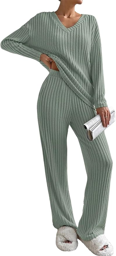 Cozy Sage Green 2pc Loungewear Set
