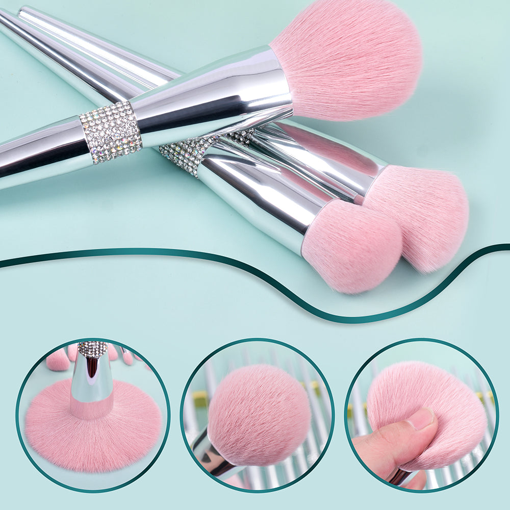 Light Pink Diamond Makeup Artistry Brush Set