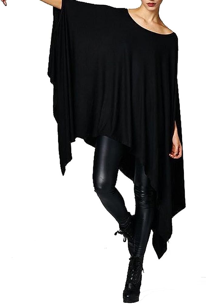 Gothic Romance Black Asymmetrical Tunic Top Dress