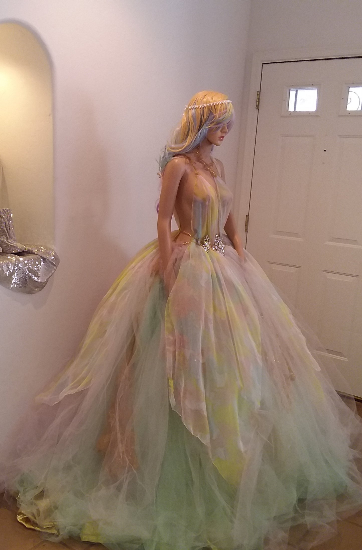 "LAUREL" Pastel Watercolor Wedding Ballgown Set