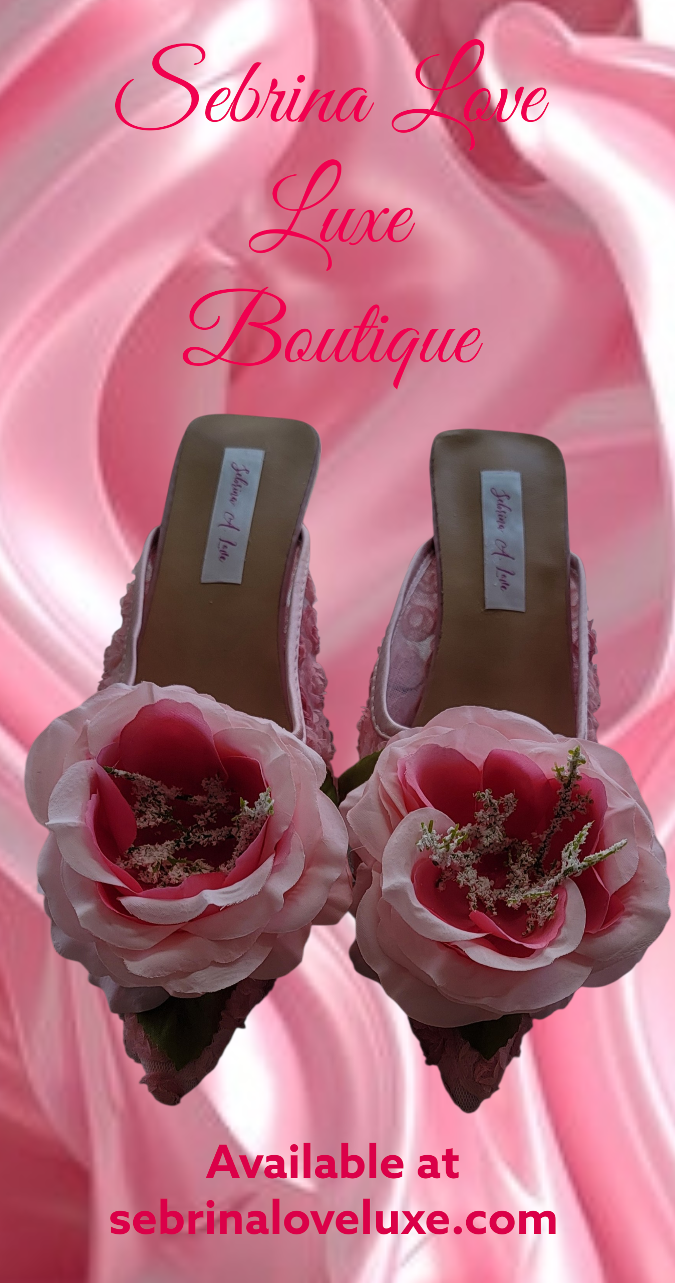 The "Eleana Rose" Pink Tulle Rose Mules