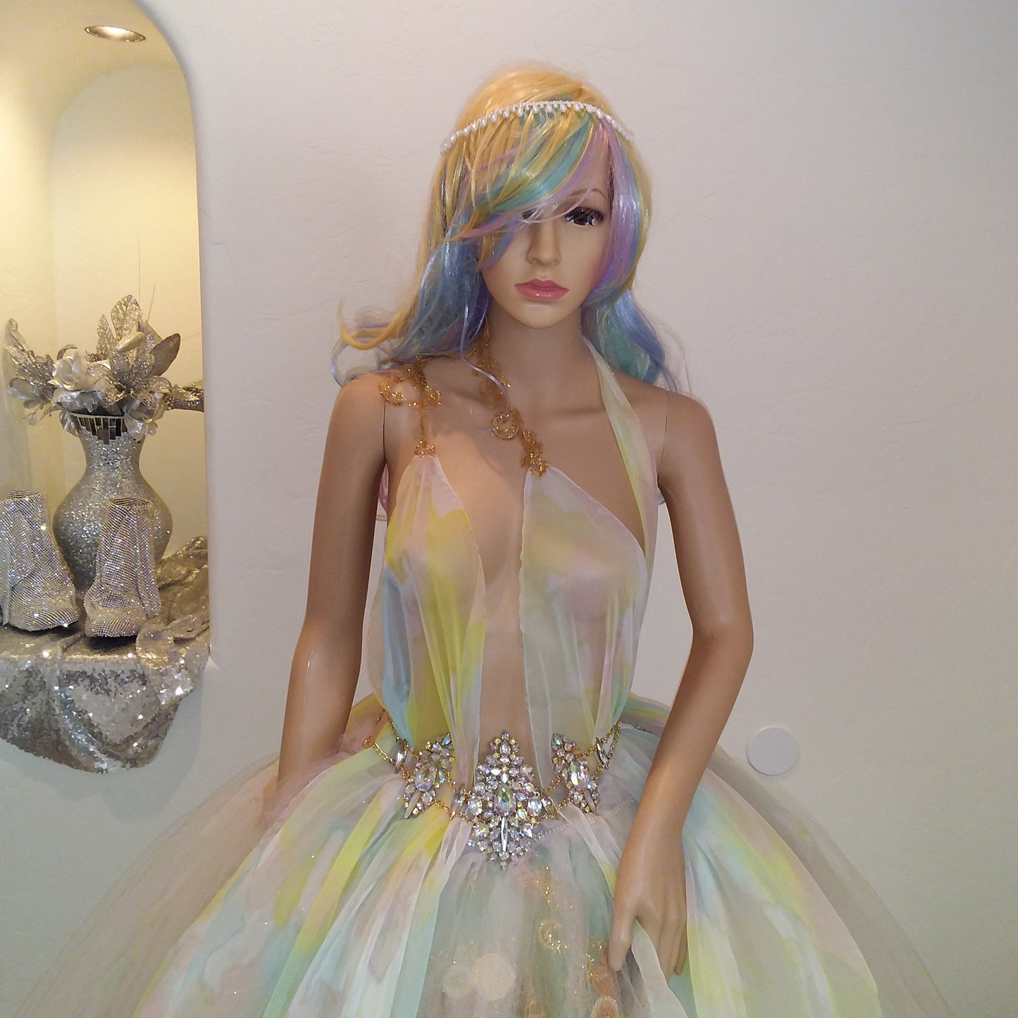 "LAUREL" Pastel Watercolor Wedding Ballgown Set