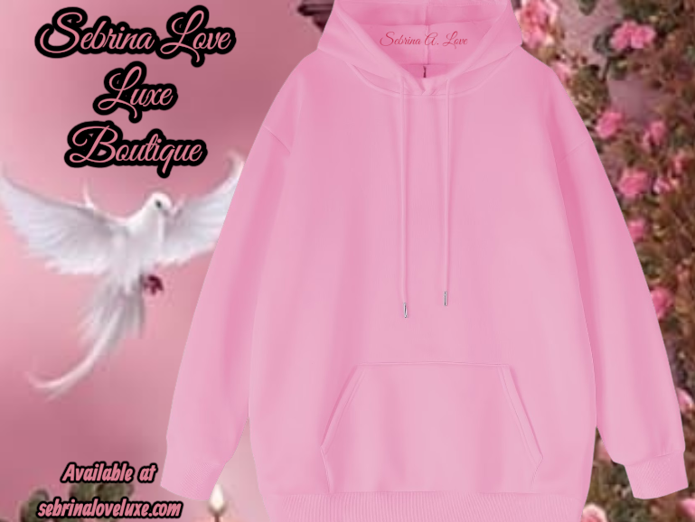 Comfy Cozy "FAITH IS" Graphic Pink & Black Oversized Hoodie Sweatshirt