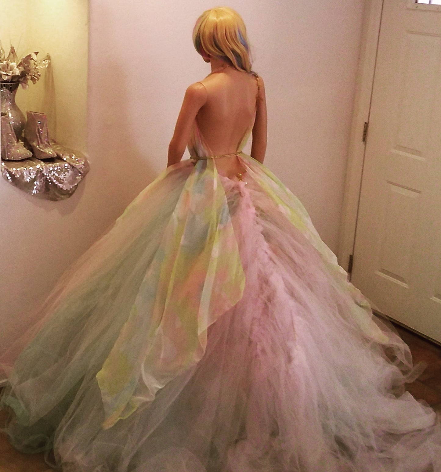 "LAUREL" Pastel Watercolor Wedding Ballgown Set