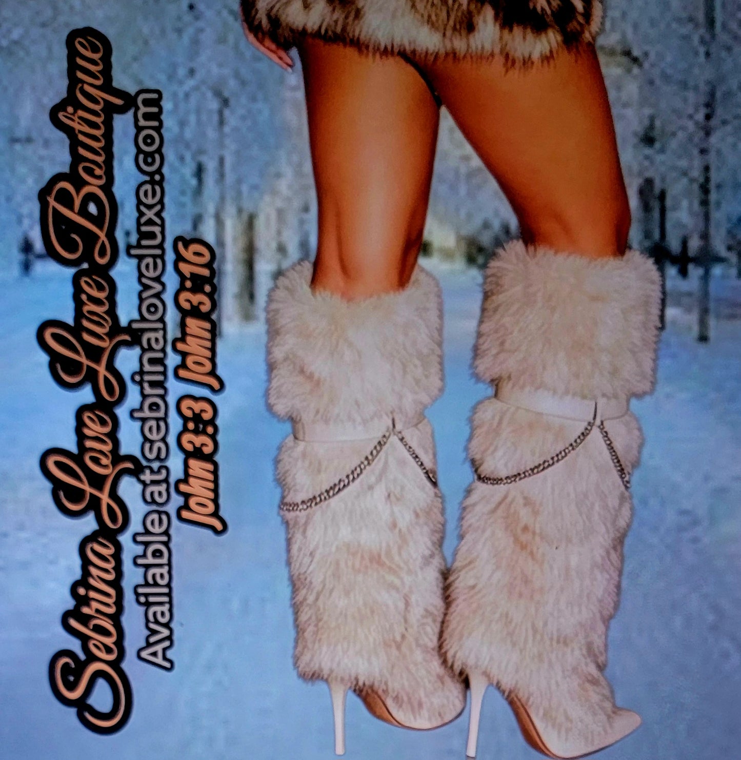 Plush Ivory Faux Fur Knee Boots