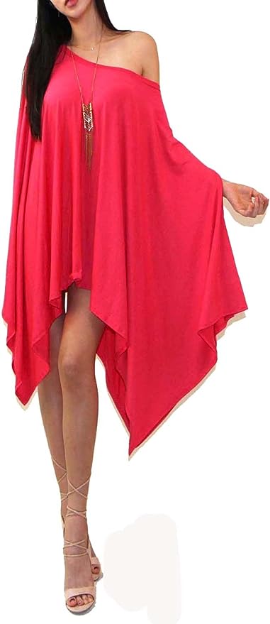 SexyRed Asymmetrical Tunic Top Dress