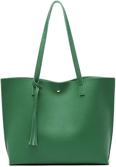 Chic Kelly Green Oversized Handbag Purse