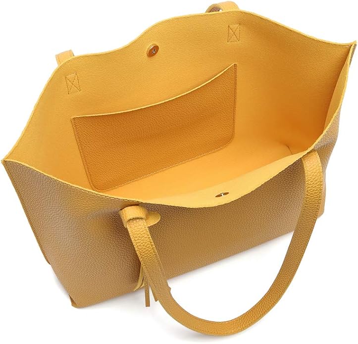 Chic Golden Mustard Yellow Handbag Purse