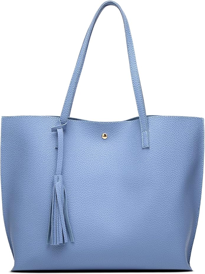Chic Cornflower Blue Oversized Handbag Purse