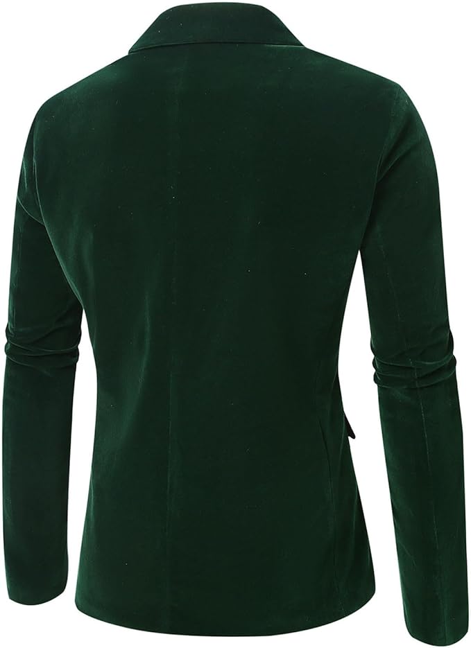 Elegant Emerald Green Velvet Dinner Formal Jacket