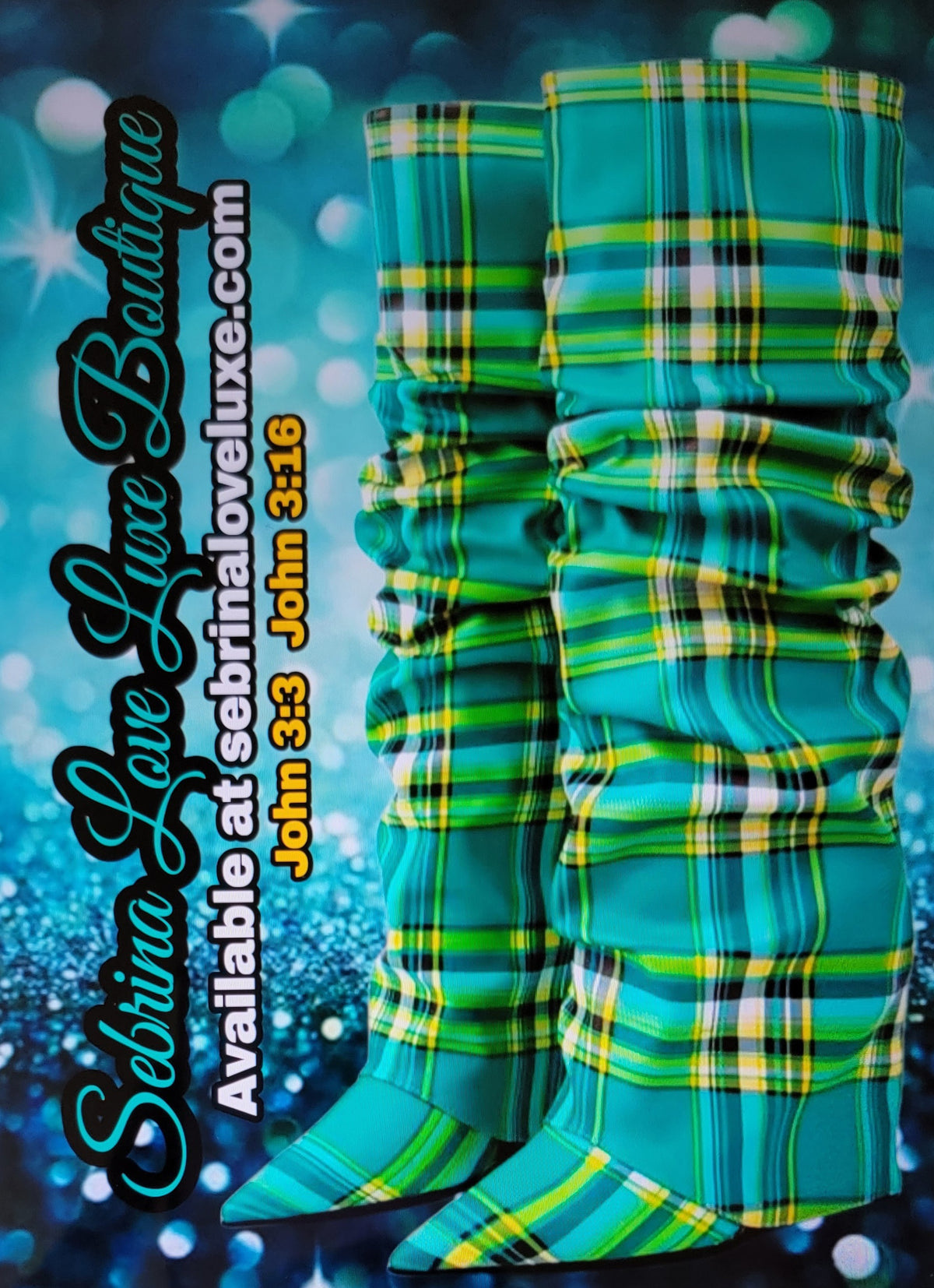 Chic Green Scotland Inspired Plaid Foldover Boots (PRE-ORDER)