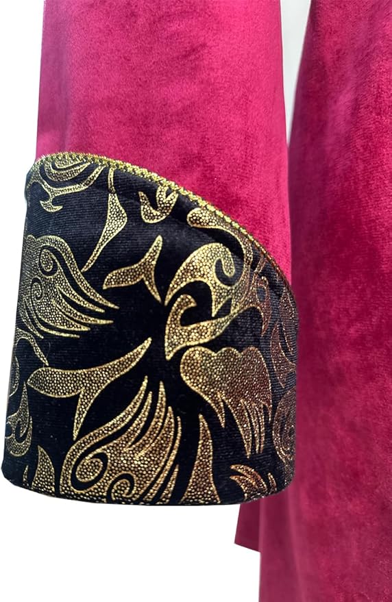 Men's Red & Gold Medieval Gothic Renaissance Victorian Inspired Steampunk Formal Tails Coat Costume