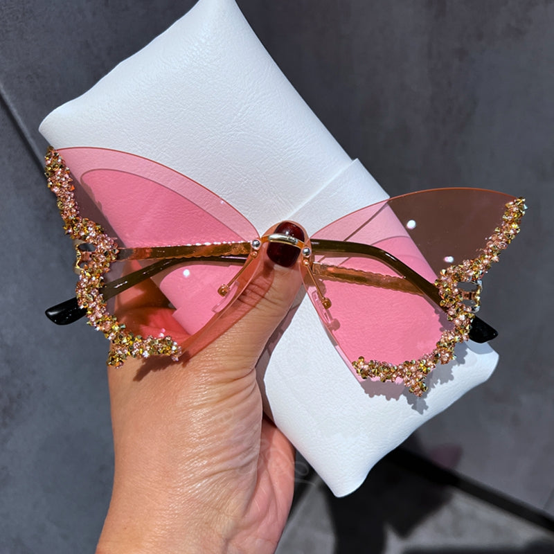 Beautiful Pink Boho Butterfly Sunglasses