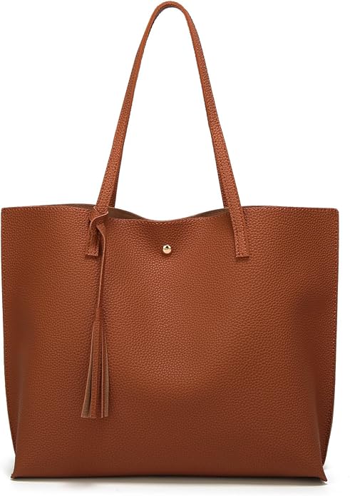 Chic Deep Walnut Brown Oversized Handbag Purse