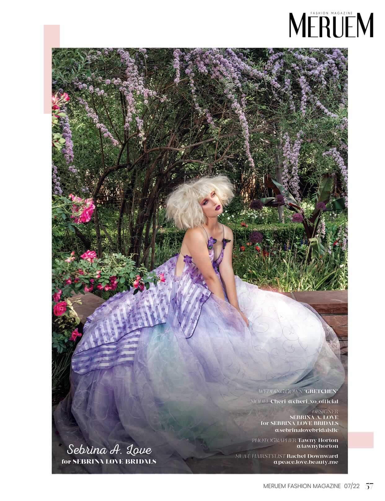 Sample Gown Set "GRETCHEN" Lavender & Mint Wedding Ballgown Set