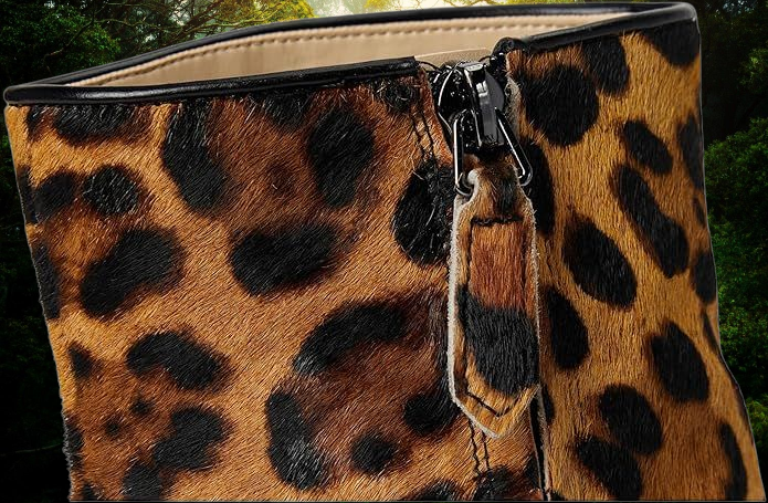 Sexy Brown & Black Leopard Print Ankle Boots