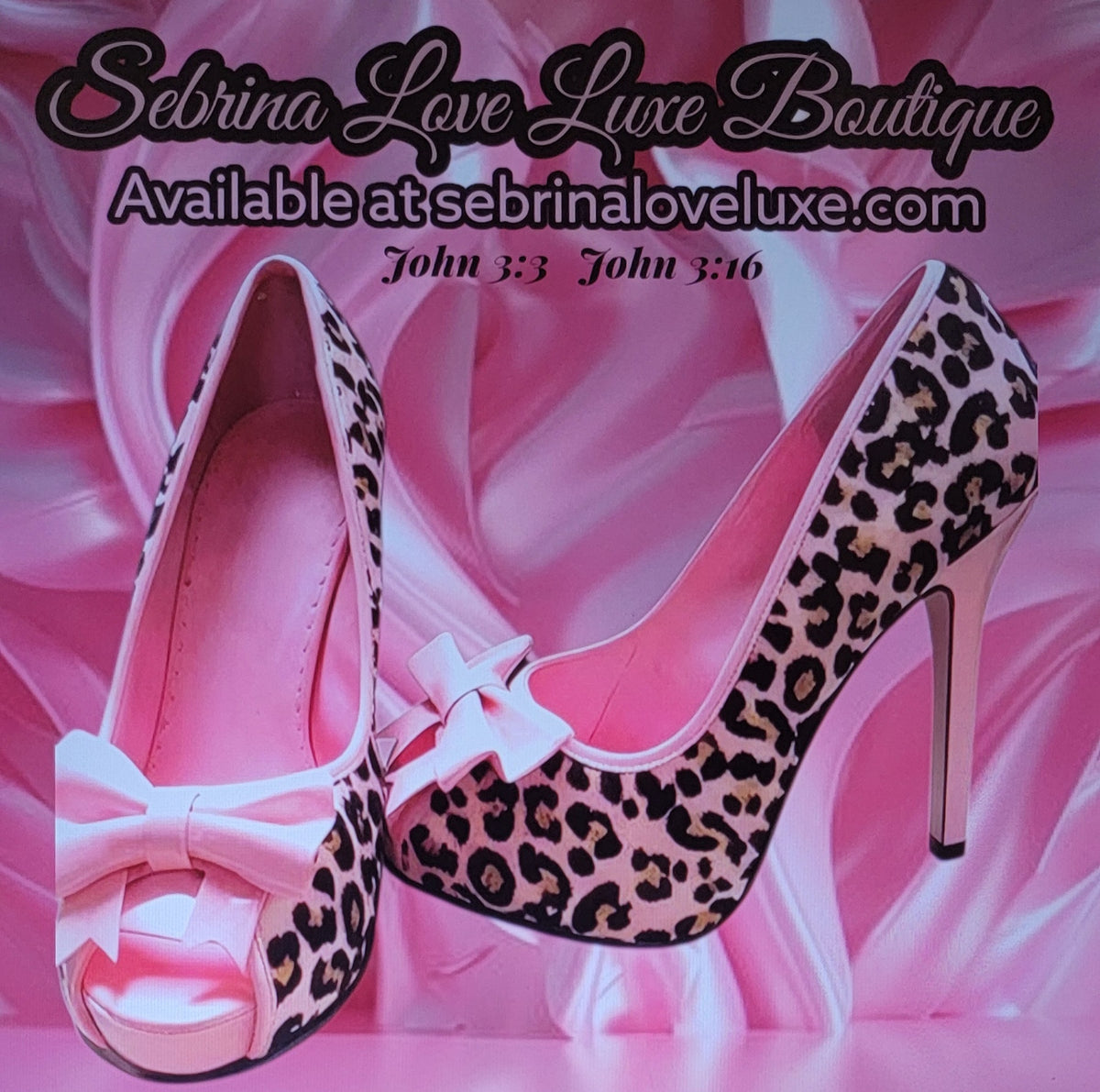 Chic Black Tan & Pink Leopard Print Peeptoe Bow Detail Platform Court Heels