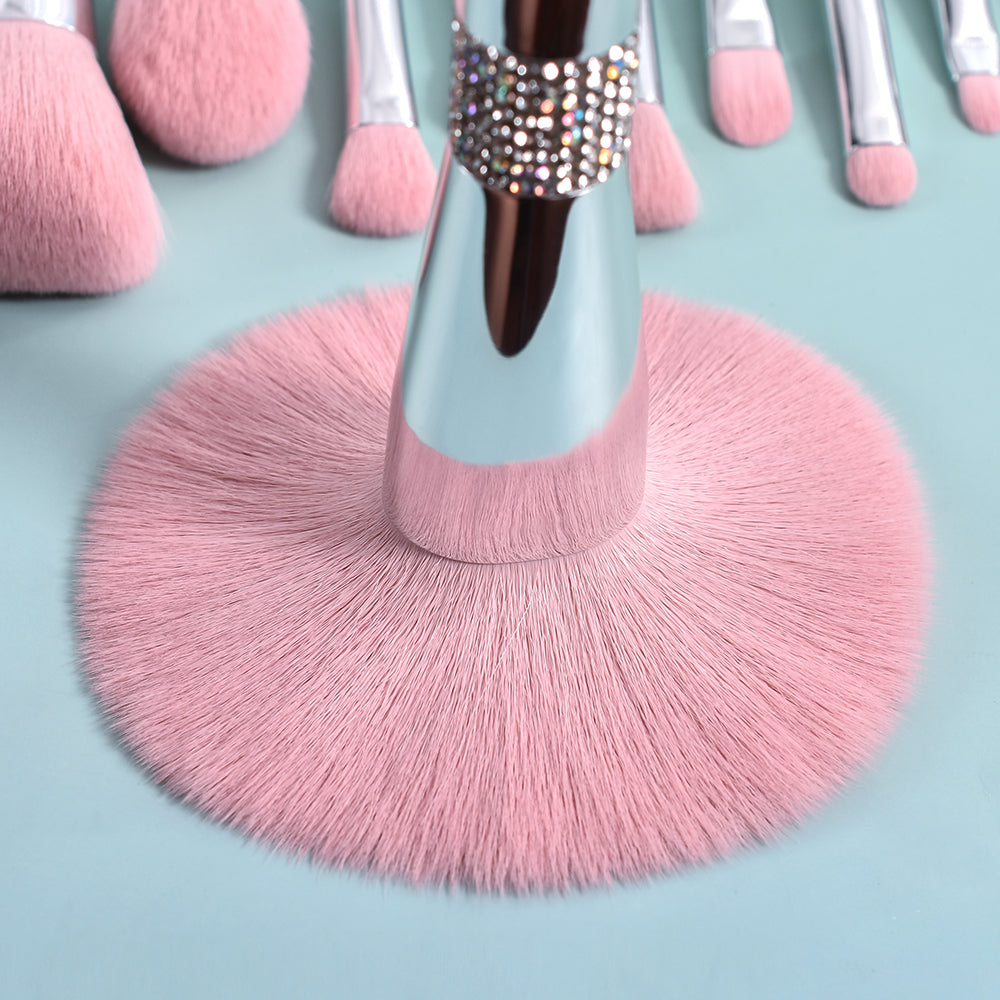 Light Pink Diamond Makeup Artistry Brush Set