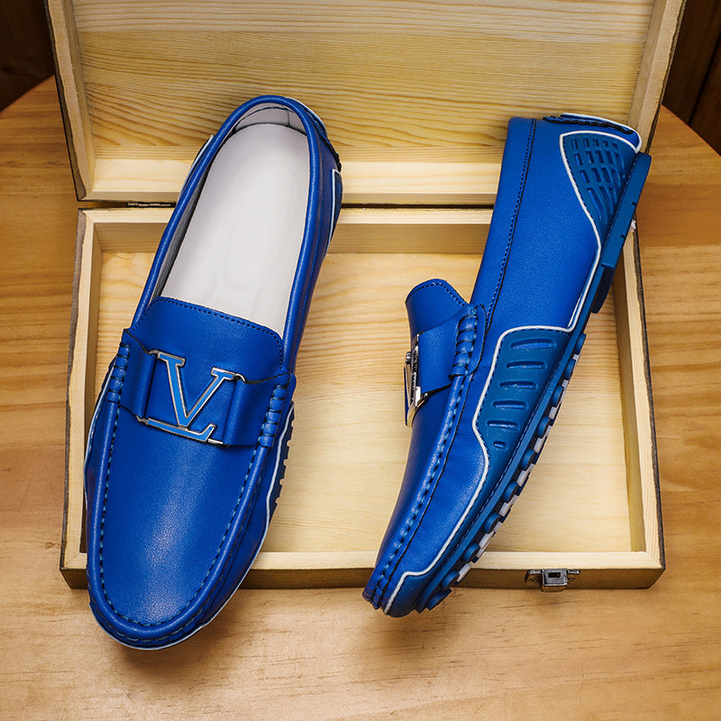 Cobalt Blue Men's Driving Moccasins