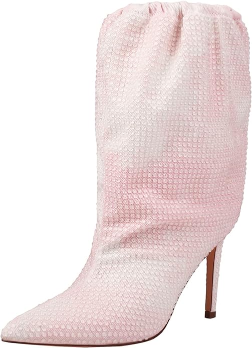 Sexy Pink & White Tie Dye Ankle Boots