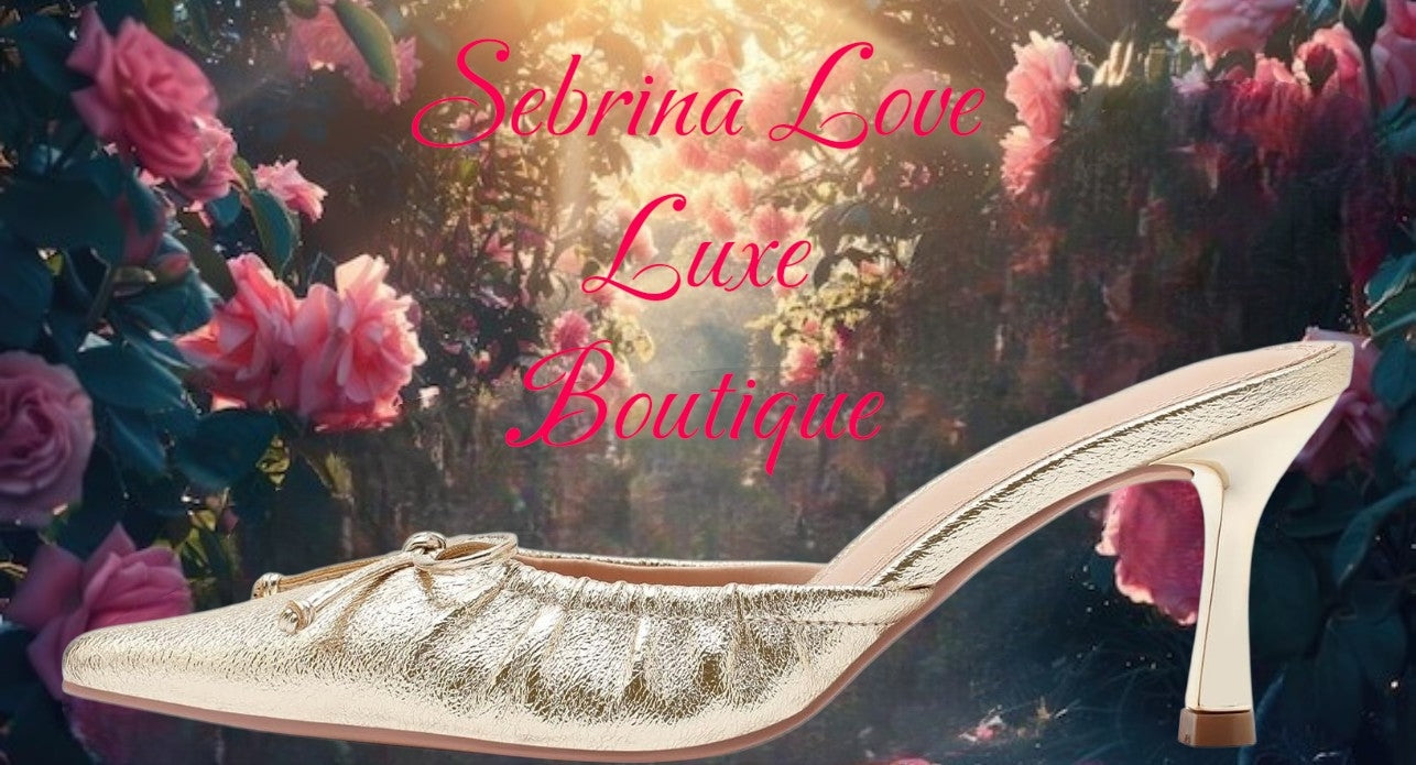 Flirty Romantic Ballerina Inspired Metallic Gold Bow Mules