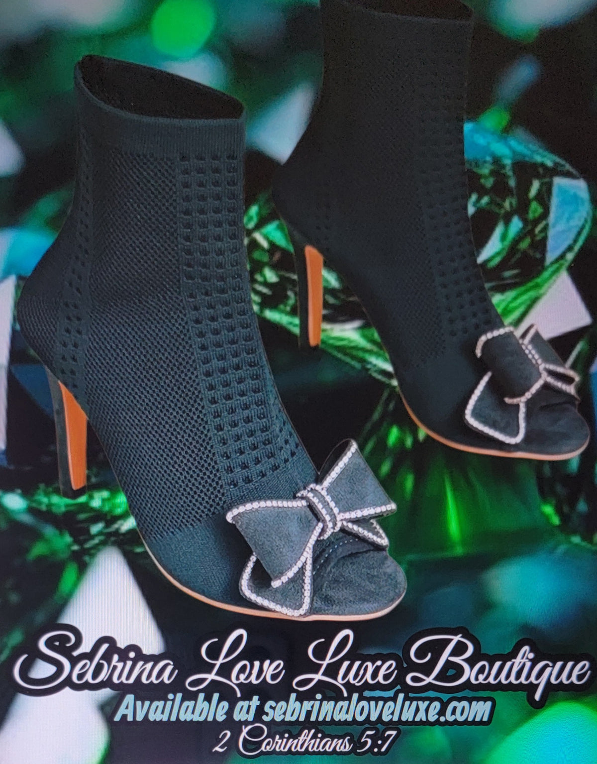 Chic Hunter Green Stretch Ankle Boots